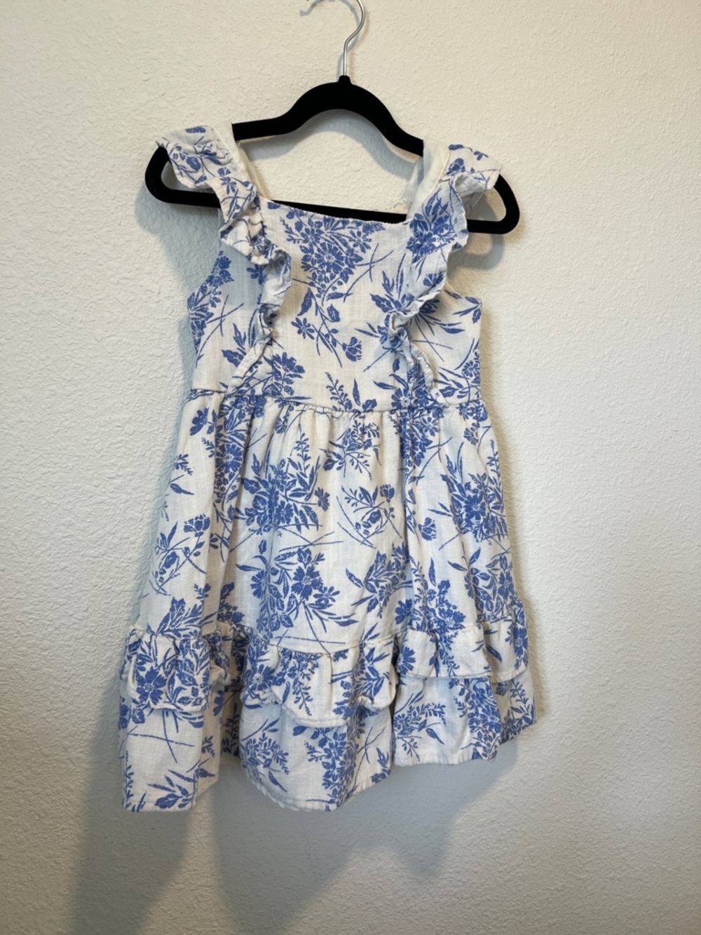 btween Blue Floral Ruffle Sundress